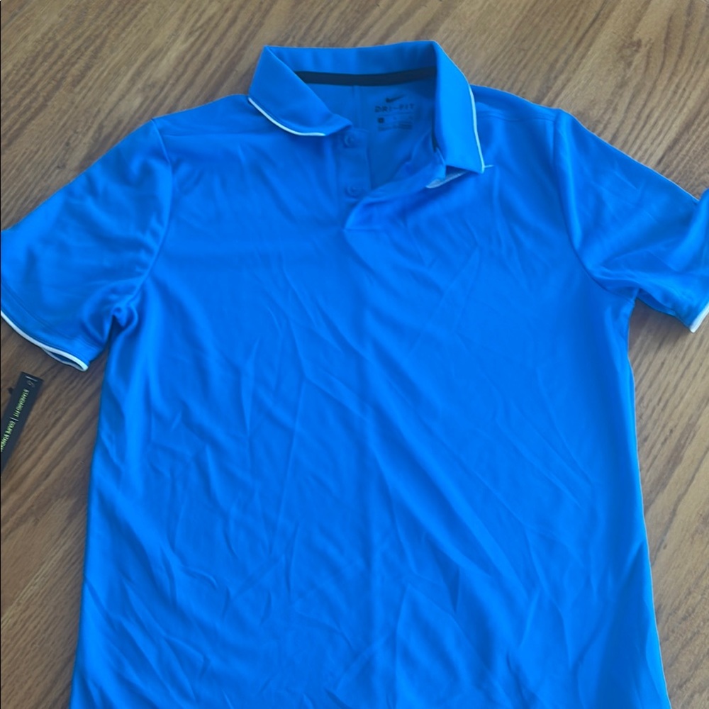 Nike Blue Polo Shirt Classic Design